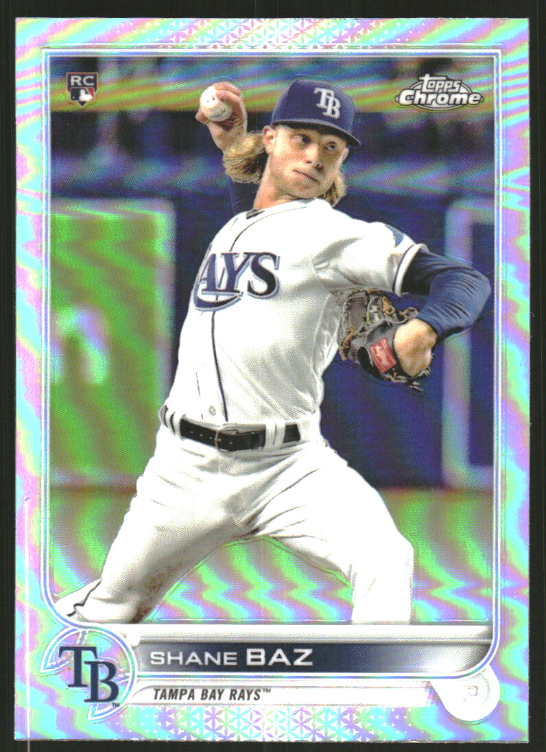 2022 Topps Chrome Refractors #201 Shane Baz ROOKIE CARD