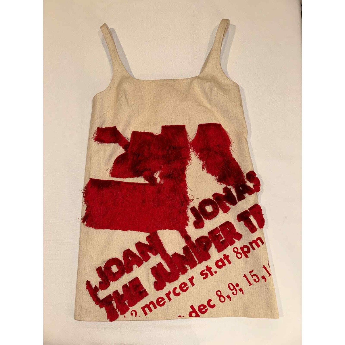 Rachel Comey Tank Mini Dress Joan Jonas Fringe Twill Red Juniper 