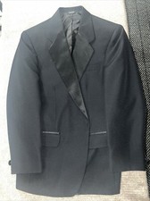 FIRST NIGHTER FORMAL WEAR MENS BLACK TUXEDO 37 S 1 BUTTON MISSING DRY CLEAN ONLY