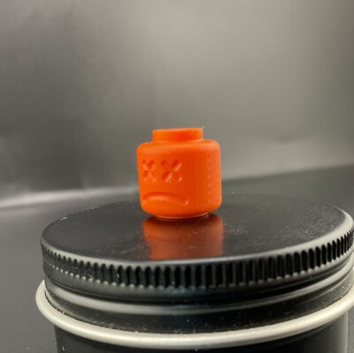 Zero Feud x Andy Frankart AFK Brickman Orange G10 EDC Bead Zipper Pull