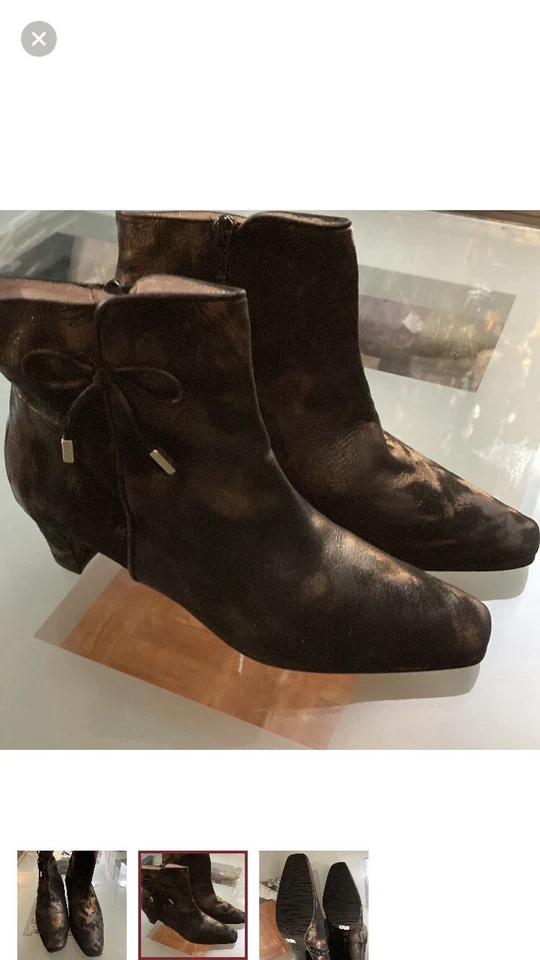 Hermosos botines franceses de cuero de Heyraud: Francés Talla 37 (6-7) Nunca Usados Foto 2 de 3