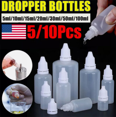 5/10Pcs Empty Bottles Plastic Eye Liquid Container Squeezable Bottle  Supplies US