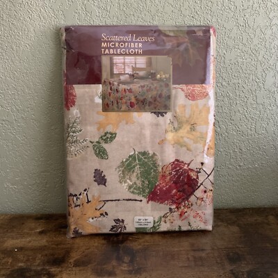 Harvest Leaves 60 x 84  Oblong Tablecloth Food Network Fall Thanksgiving Decor