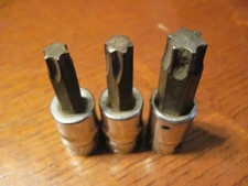 Snap-On LOT of 3 - 3/8" Drive Torx Bits -  FTX45E, FTX50E, FTX55