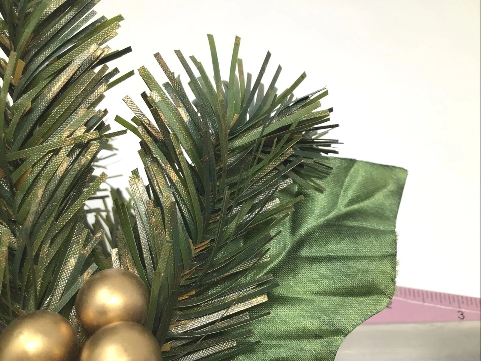 Set Of 5 Wedding Boutonnieres Holly Leaves Gold Berries Greenery Christmas  - Image 4 of 4