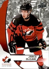 Jared Mcisaac Signed 2019 Upper Deck Canada Juniors card #33 Detroit Red Wings