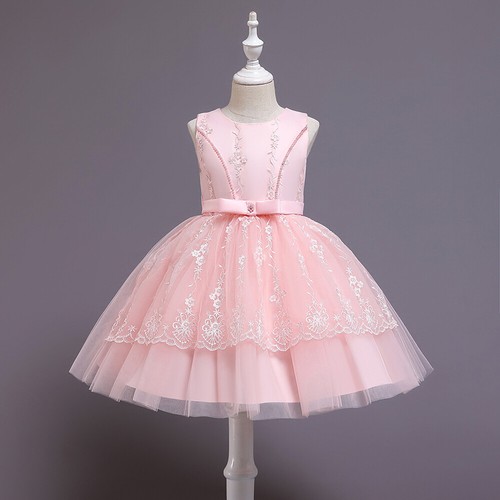 Flower Kids Party Dress Girls Bridesmaid Wedding Pageant Princess Gown Lace Tutu - Picture 2 of 49