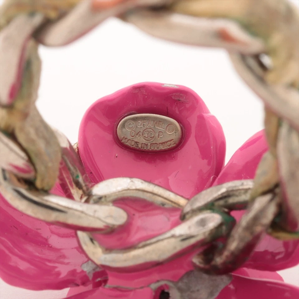 Anillo Chanel Coco Mark Camelia 04P SP × Esmalte JP Talla 10 EE. UU. 5,5 Rosa × Plata Foto 3 de 4