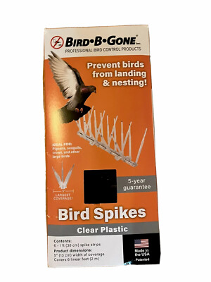 Bird-B-Gone Bird Spikes Repellent For Assorted Species 1 Pack / 6 ft Plastic