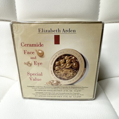 Elizabeth Arden CERAMIDE Face & Eye Capsules 60CT 30x.47oz / 30x.17oz *NIB*