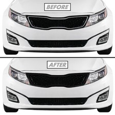 Chrome Delete Blackout Vinyl Overlay For 14-15 Kia Optima Grill Trim