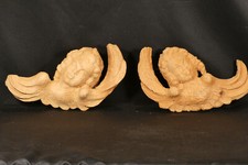 Talla en blanco: cabezas de ángel 1 ud. izquierda 1 ud. derecha 24 x 16 cm