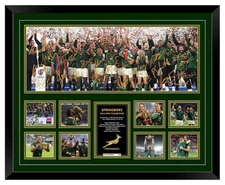 SPRINGBOKS RWC 2023 CHAMPIONS RUGBY WORLD CUP SIGNED FRAMED MEMORABILIA