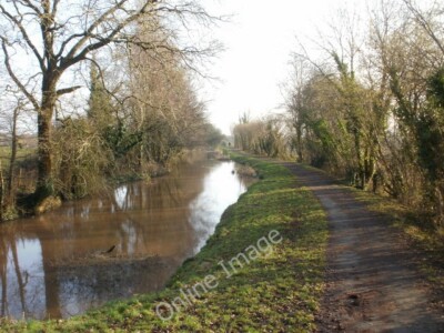 Photo 6x4 Winter view of a canal path heading south from Rachels Lock Cwm c2010
