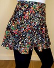 Lush XS Black Floral Stretch High Waist Boho Grunge A-line Skater Skirt — photo 2