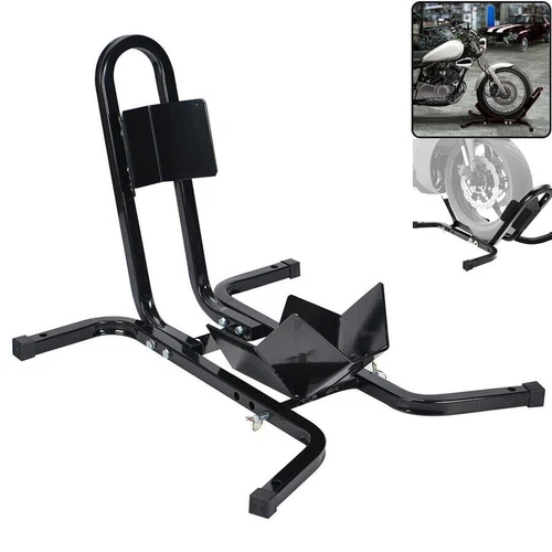 Motorcycle Motorbike Front Wheel Chock 17"-21" Paddock Wheel Stand Heavy Duty - Picture 2 of 14