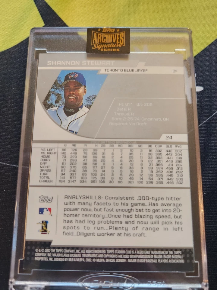 ШЭННОН СТЮАРТ 2022 Topps Archives Signature Series 2002 Stadium Club С АВТОГРАФОМ NO1/1 - Изображение 2 из 2