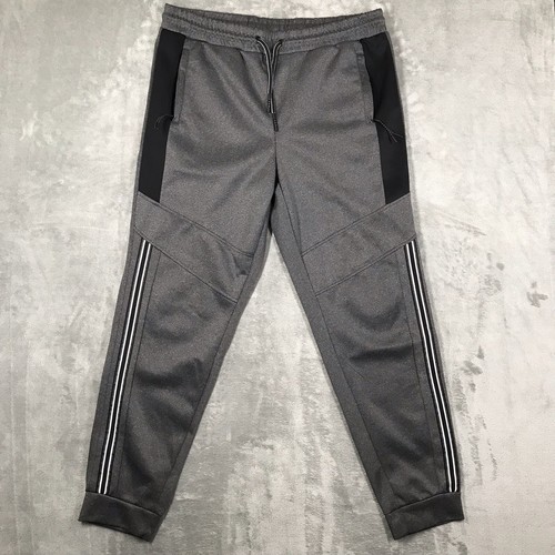 Various Artists LA Jogger Activewear Pants XL 34x29 Gray & Black & Striped