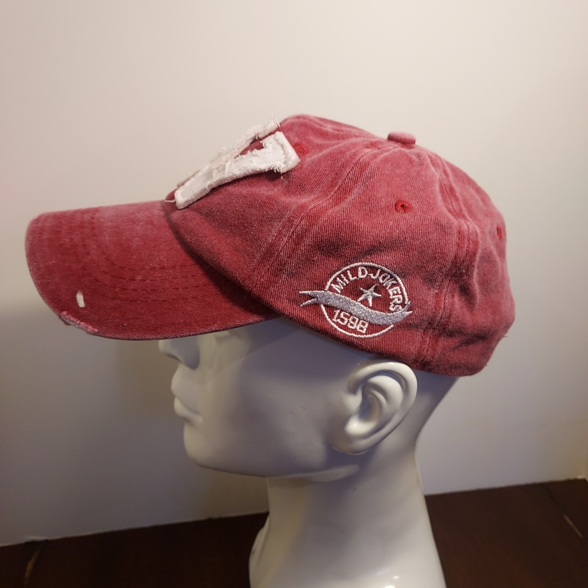 Vintage Mild Jokers Who What Why Adjustable Hat Men's Red View 3