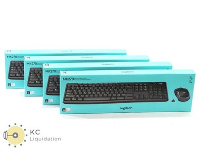 Lot 4x Logitech MK270 Wireless Keyboard & Mouse Combo (920-008813)