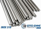 Barra tonda Acciaio inox Tondino AISI 316 Ø 5 6 8 10 12 mm Varie Lunghezze