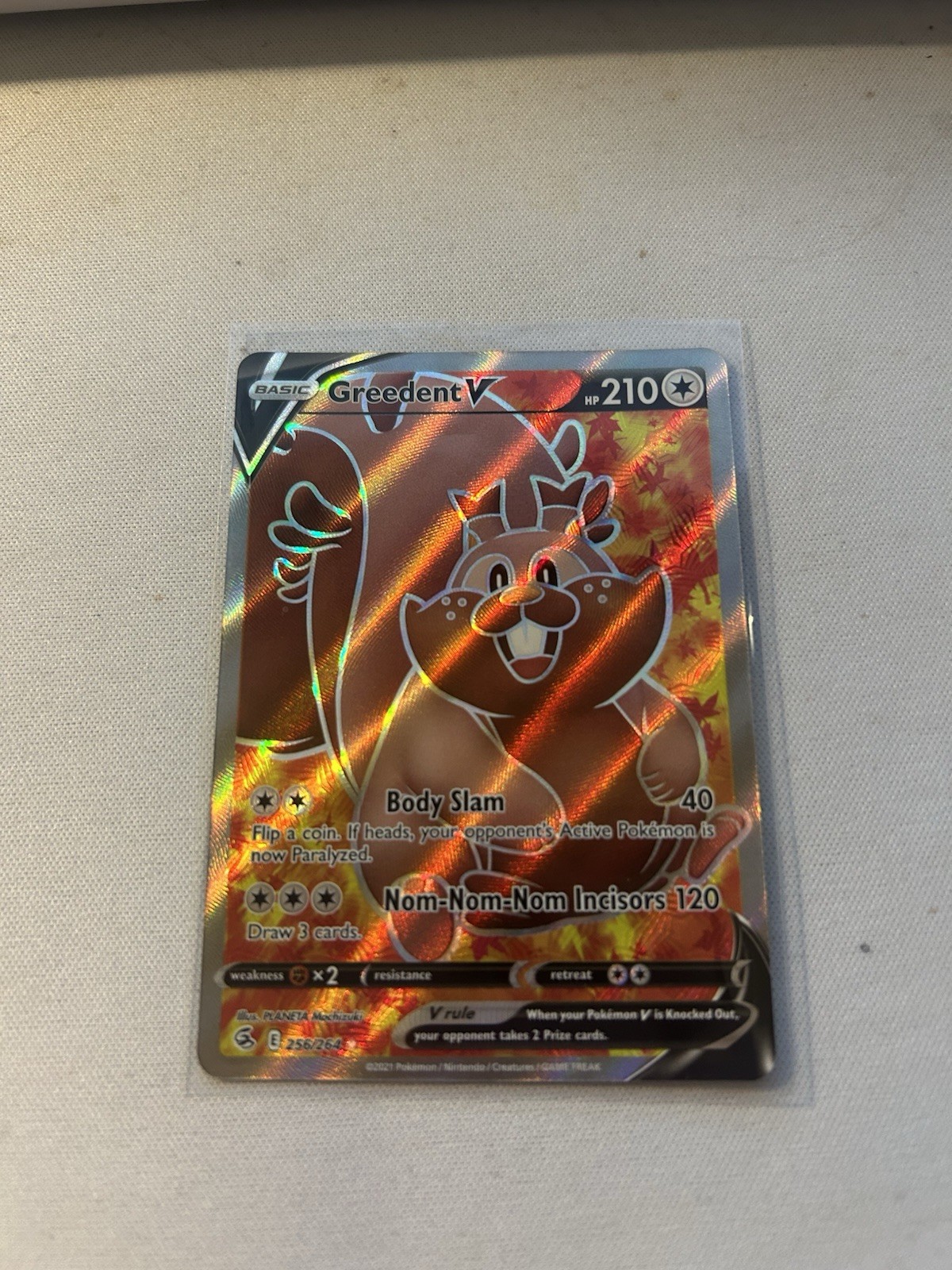 Greedent v (Full Art) 256/264 Swsh08: Fusion Strike Holo