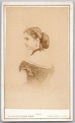 CDV 1865 Adelina Patti Rücken + Widmung Note von Anna Depy Daubigny Schauspielerin Foto
