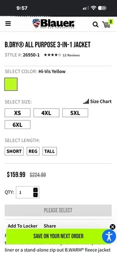 Blauer Hi-Vis Yellow Reflective Waterproof 3-in-1 Jacket 3XL Classic 26950-1 image 4