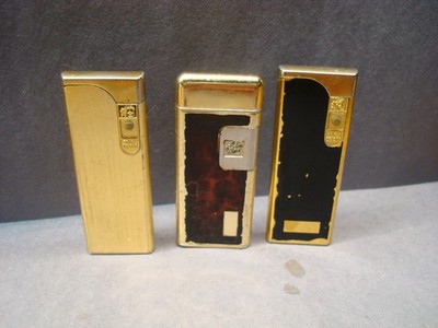Lot of 3 Vintage Colibri Touch Sensor Lighters 1970's - 1980's - Japan