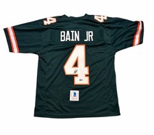 Rueben Bain Jr. Camiseta Firmada Miami Hurricanes Autografiada Auto Beckett