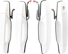 JDMON White Exterior Door Handle Set Replacement for Chevy Silverado GMC Sierra