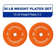 Olympic Bumper Plate Weight Plate, 15 lbs Pair Color