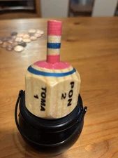 TOMA TODO PIRINOLA  Wood Traditional Mexican Family GAME Handmade Great Quality