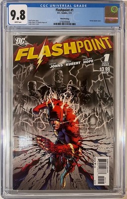 Flashpoint #1 Third Printing Partial Sketch Cover DC Comics 2011 CGC 9.8!