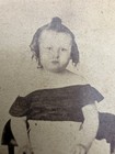 Antique CDV Child Photo Named Charlie Hatcher Cairo IL Tax Stamp Civil War Era — photo 10