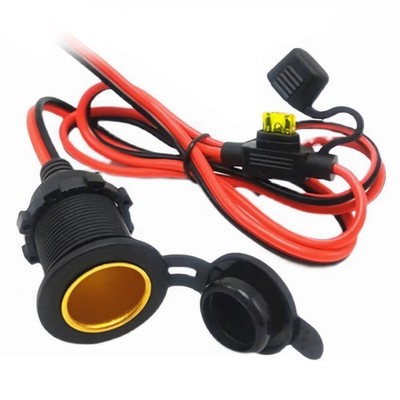 M58C Wasserdichte KFZ Steckdose Zigarettenanzünder Kabel Sicherung 12V / 24V, 1m