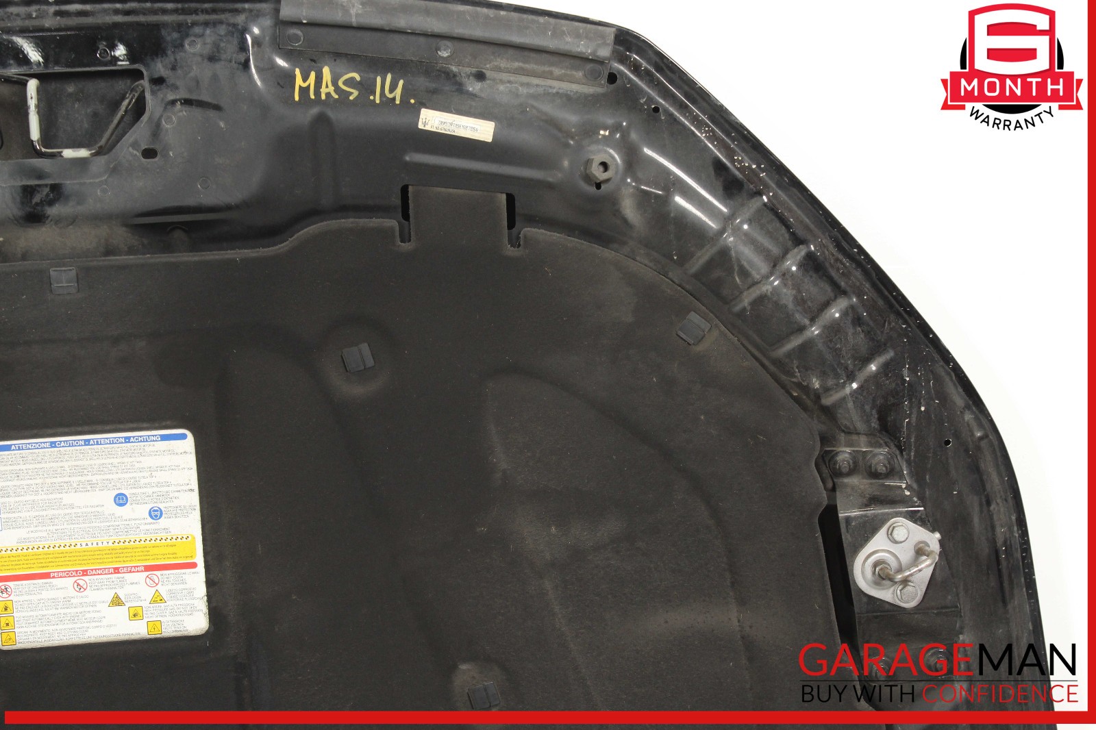 14-17 Maserati Ghibli Hood Bonnet Panel Assembly Black OEM