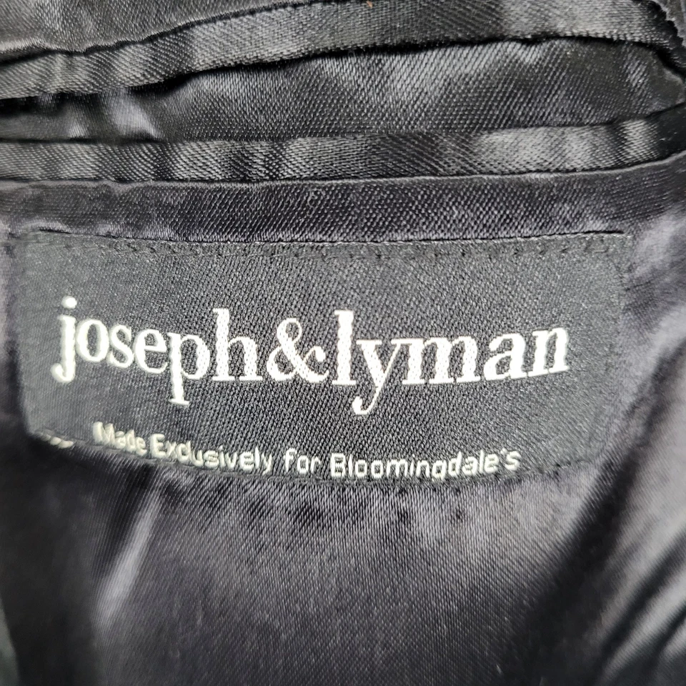 Abrigo Joseph & Lyman Negro 100% Cachemira Clásico Abotonado Talla Grande L Foto 3 de 4