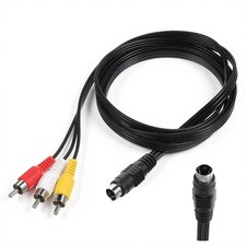 5ft S-Video 4 Pin to 3 RCA AV Composite Cable, 3 RCA Male Adapter for TV, DVD, P