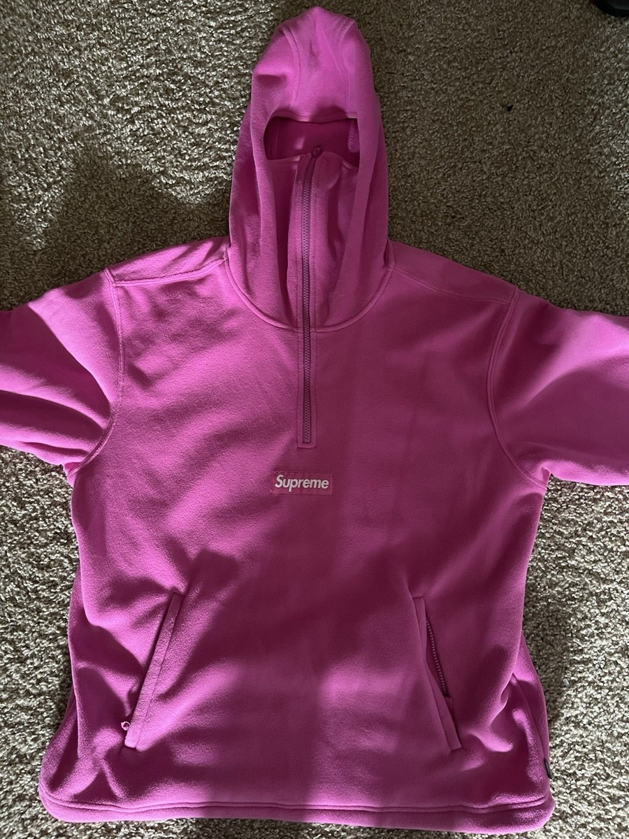 Supreme Polartec Quarter Zip Pullover size large pink | eBay