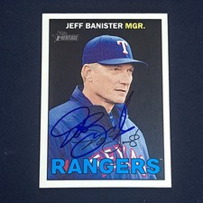 Jeff Banister Signed 2016 Topps Heritage Card #279 Rangers Diamondbacks