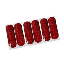 6 Pcs Red Exterior Reflective Safety Warning Self-Adhesive Tape Sticker for