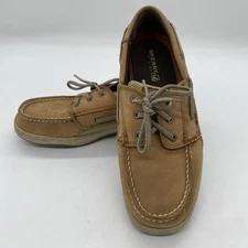 Sperry Shoes Boys 6.5 Top Sider Billfish 3 Eye Moc Boat 0799320 Brown Leather