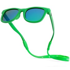 BABY SUNNIES Polarized Baby Sunglasses - Hulk Green, 0-24 Baby, Green