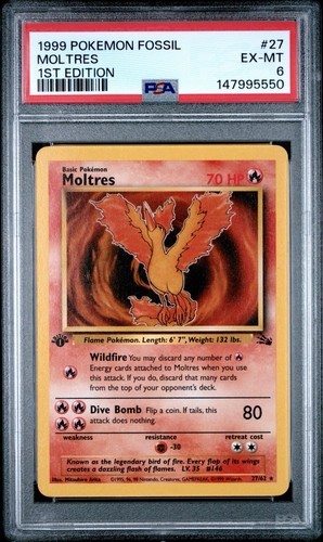 Moltres (1st Edition) graded PSA 6 for sale on eBay