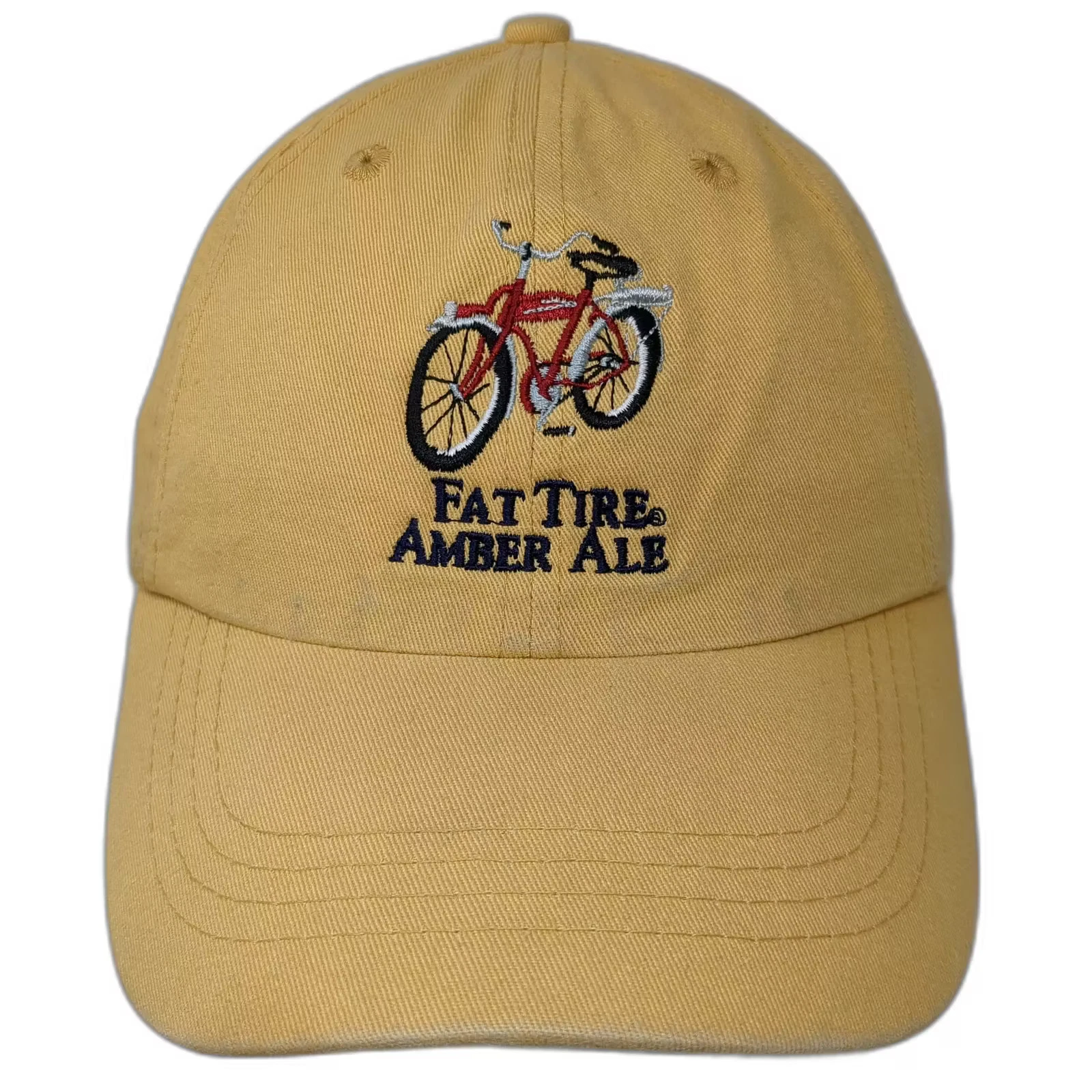 Ouray New Belgium Fat Tire Amber Ale Bicycle Baseball Cap Yellow One Size Hat