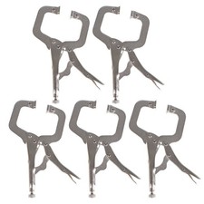 5 Pcs Swivel Pad Locking C-Clamp Locking Pliers 6 Inch With Entrained Gasket