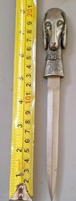 Vintage Heavyweight Metal Dog Letter Opener. 21cms