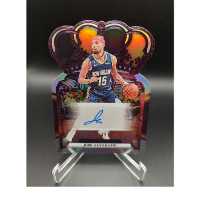 Panini 2022-23 Crown Royale Crown Autographs Jose Alvarado Pink #CA-JAV /49