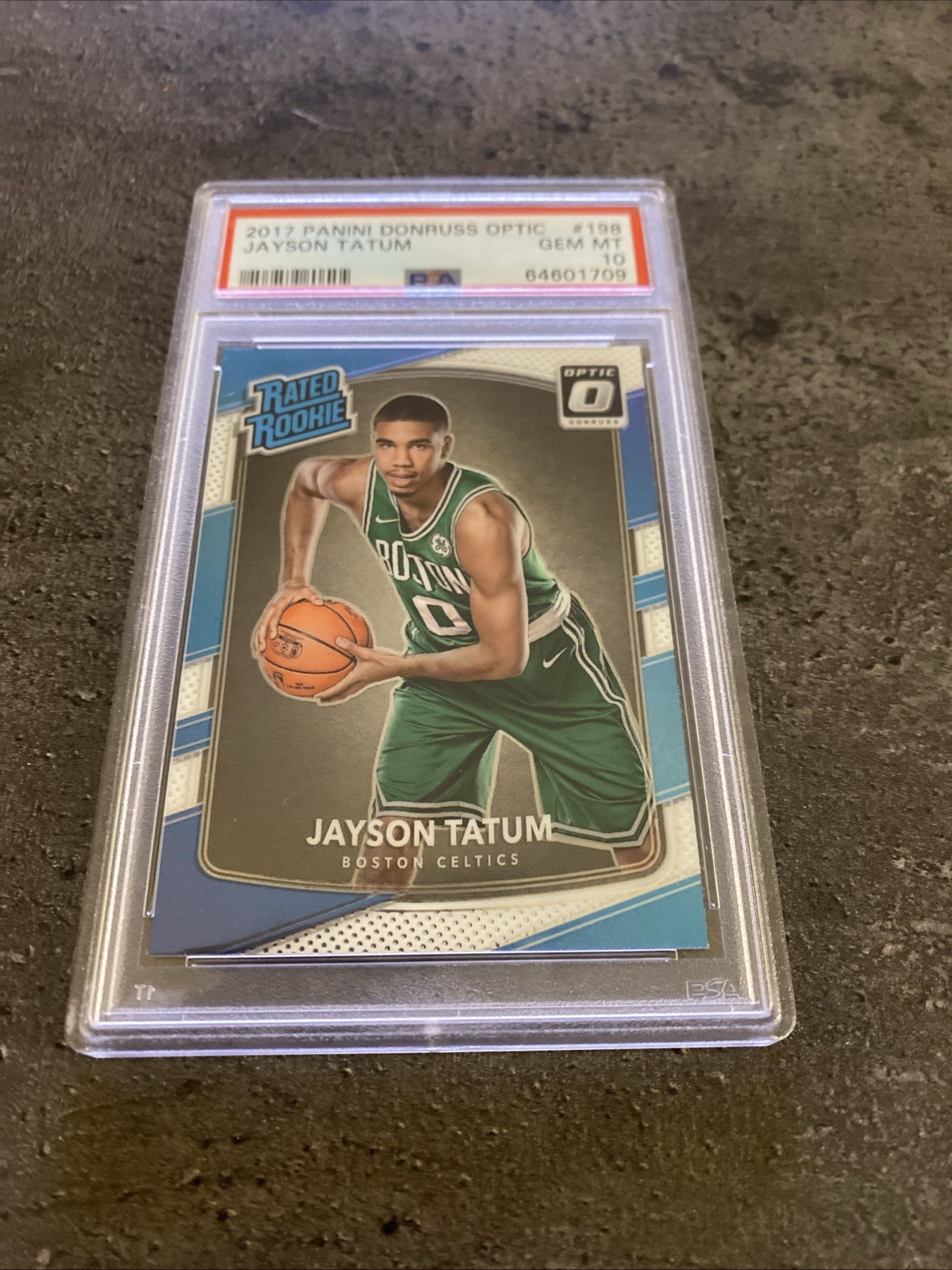 2017-18 Donruss Optic Basketball Jayson Tatum Rated Rookie #198 PSA 10
